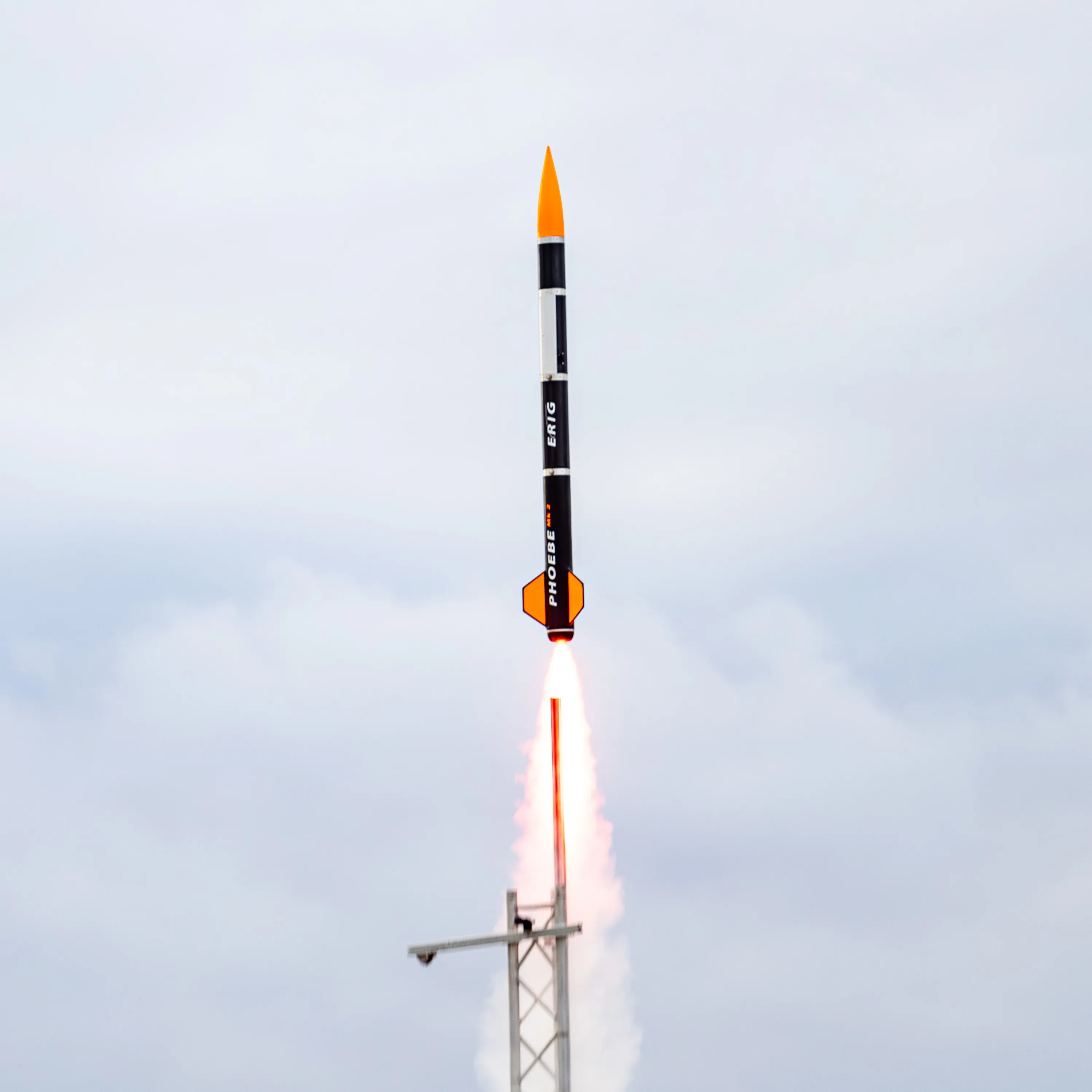 eloxiertes Verschlusssystem der ERIG  Experimentalrakete